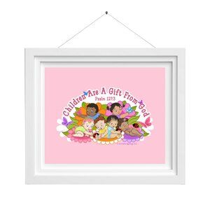 Children are a Gift From God Artwork (Pink)
